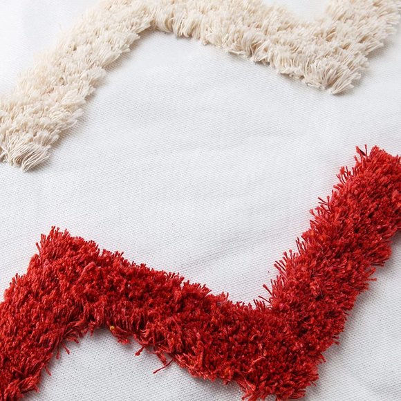 Colorful Chevron Boho Decorative Tufted Throw Pillow Cover Living Room/Bedroom - Picture 5 of 7